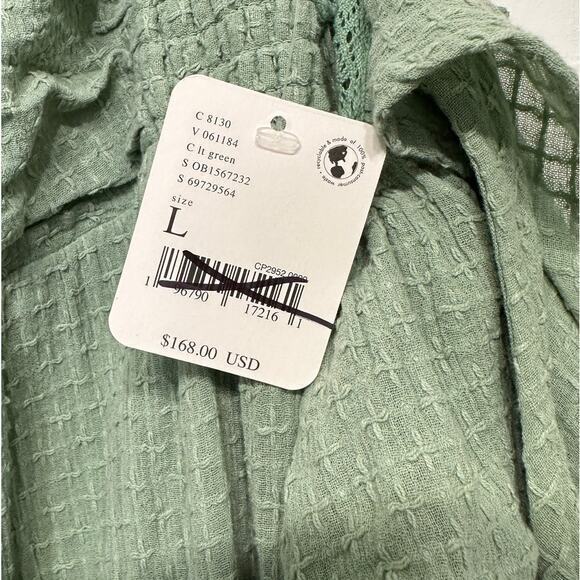 Free People Womens Size L County Line Crop Top Maxi Skirt Set Light‎ Green NWT - Picture 8 of 8